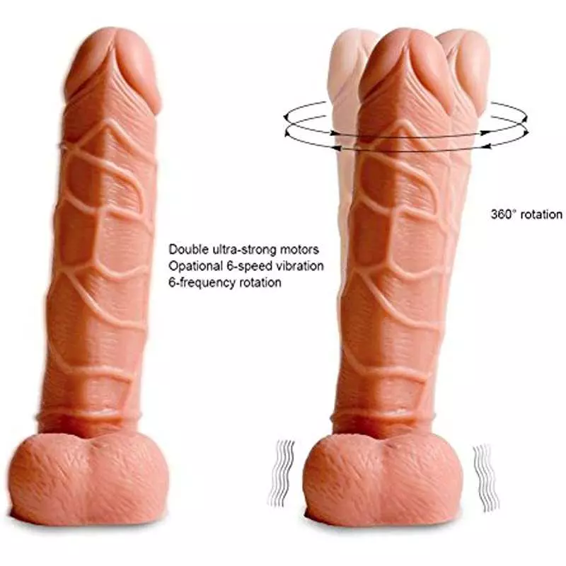 8" Thrusting Dildo Vibrator with Vibrating and Heating, Realistic Telescopic Penis for G-spot Stimulation, Wireless Automatic Vi