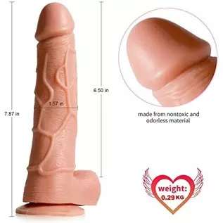 8" Thrusting Dildo Vibrator with Vibrating and Heating, Realistic Telescopic Penis for G-spot Stimulation, Wireless Automatic Vi 8" Thrusting Dildo Vibrator with Vibrating and Heating, Realistic Telescopic Penis for G-spot Stimulation, Wireless Automatic Vi