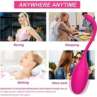 Kegel Balls Weights for Women with Remote Control, Remote Control Waterproof Silicone Ball Exercise Weights and Control Training