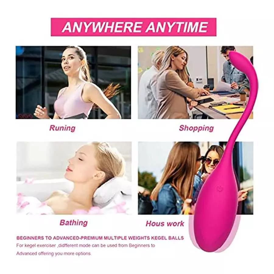 Kegel Balls Weights for Women with Remote Control, Remote Control Waterproof Silicone Ball Exercise Weights and Control Training