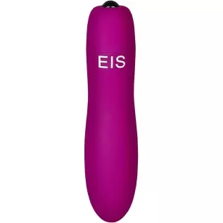 EIS Slippery Mini Vibrator - Powerful Portable Bullet Vibrator, 10 Vibration Programs - Waterproof, Battery Operated (Black)