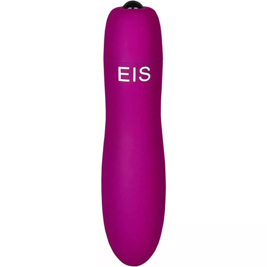 EIS Slippery Mini Vibrator - Powerful Portable Bullet Vibrator, 10 Vibration Programs - Waterproof, Battery Operated (Black)