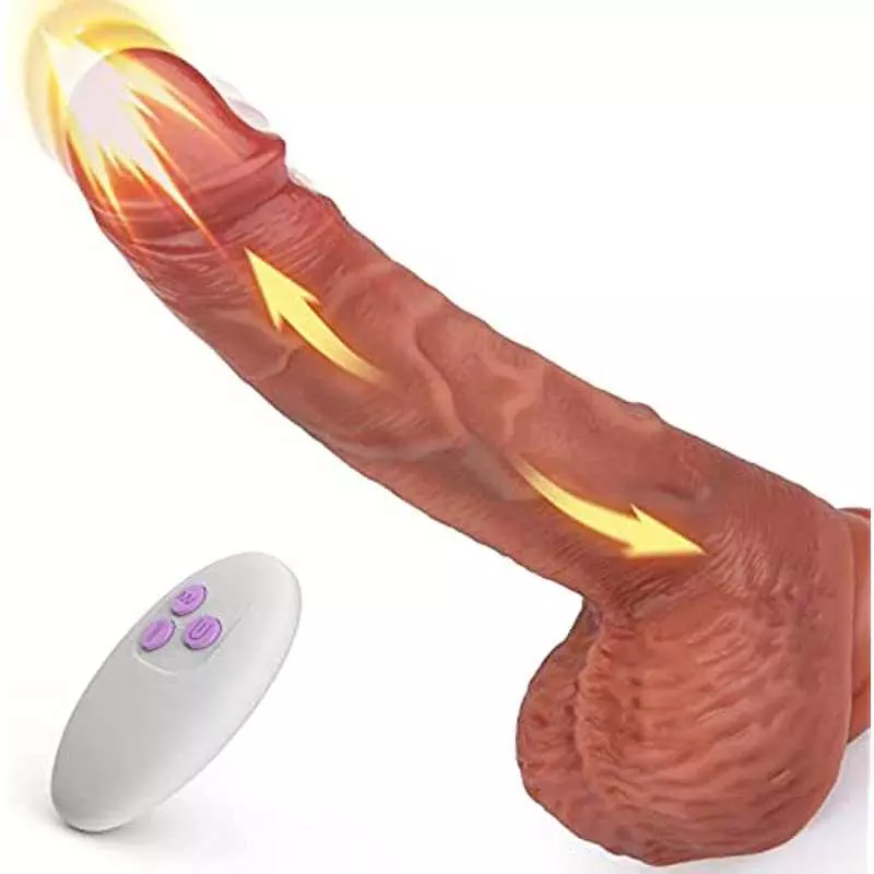 8.5 Inch Thrusting Dildo Vibrator for Women, Realistic Vibrating Dildos with 3 Thrusting & Rotating Actions 5 Vibrating Modes, S 8.5 Inch Thrusting Dildo Vibrator for Women, Realistic Vibrating Dildos with 3 Thrusting & Rotating Actions 5 Vibrating Modes, S