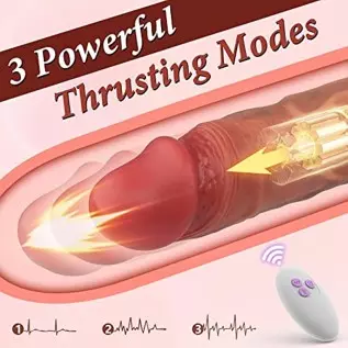 8.5 Inch Thrusting Dildo Vibrator for Women, Realistic Vibrating Dildos with 3 Thrusting & Rotating Actions 5 Vibrating Modes, S 8.5 Inch Thrusting Dildo Vibrator for Women, Realistic Vibrating Dildos with 3 Thrusting & Rotating Actions 5 Vibrating Modes, S