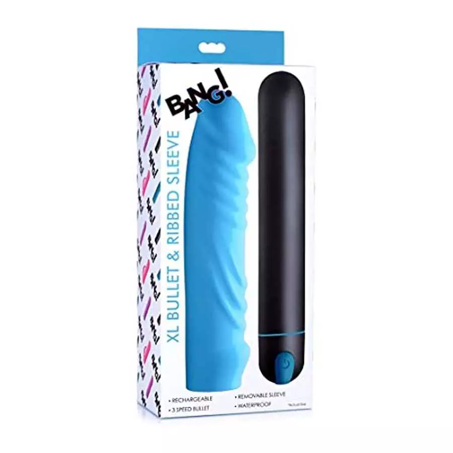 XL Silicone Bullet and Ribbed Sleeve