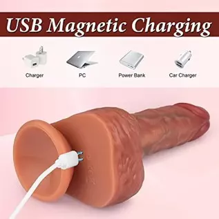 8.5 Inch Thrusting Dildo Vibrator for Women, Realistic Vibrating Dildos with 3 Thrusting & Rotating Actions 5 Vibrating Modes, S 8.5 Inch Thrusting Dildo Vibrator for Women, Realistic Vibrating Dildos with 3 Thrusting & Rotating Actions 5 Vibrating Modes, S