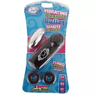 Cloud 9 Novelties Vibrating Pocket Bullet with Bonus Cock Rings and Remote Control, Black, 0.12 Pound