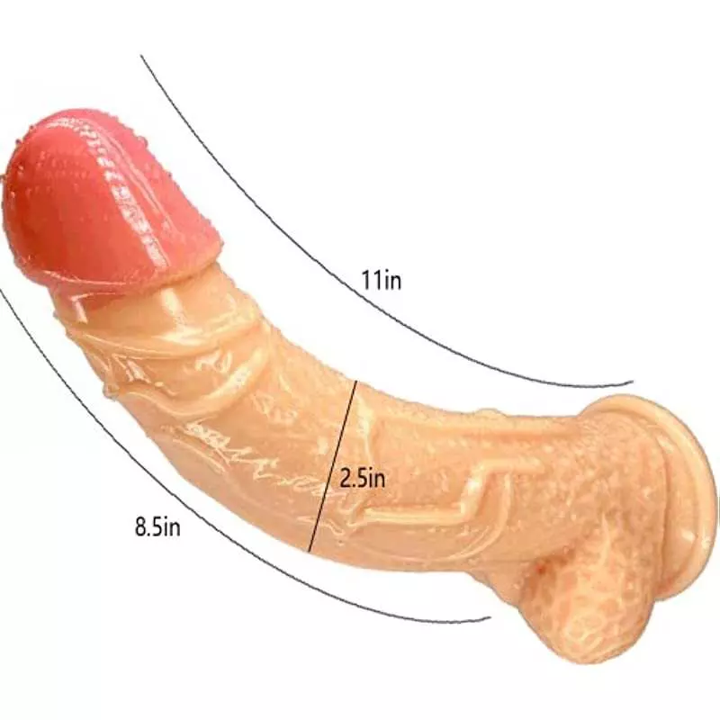 xofoco Realistic Dildo with Suction Cup, Flesh