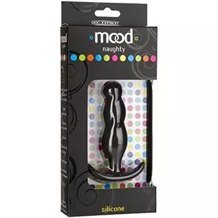 Doc Johnson Mood - Naughty 3 - Silicone Anal Plug - Medium - 3.9 in. Long and 1 in. Wide - Tapered Base for Comfort Between The 