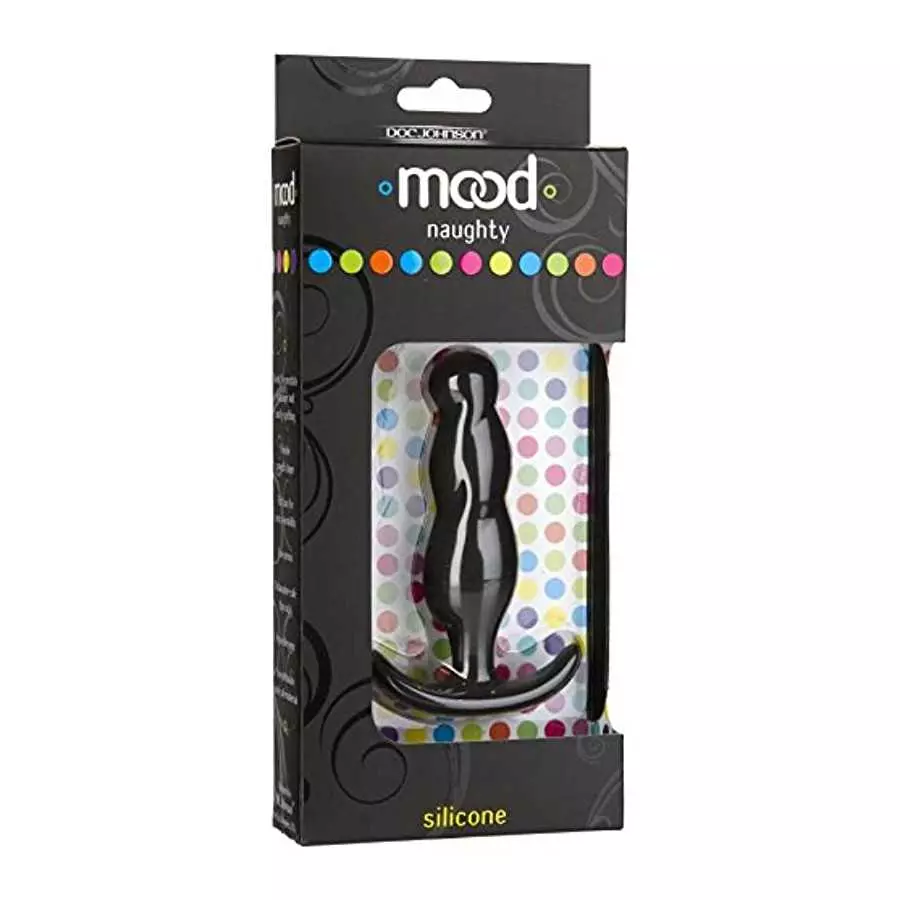 Doc Johnson Mood - Naughty 3 - Silicone Anal Plug - Medium - 3.9 in. Long and 1 in. Wide - Tapered Base for Comfort Between The 