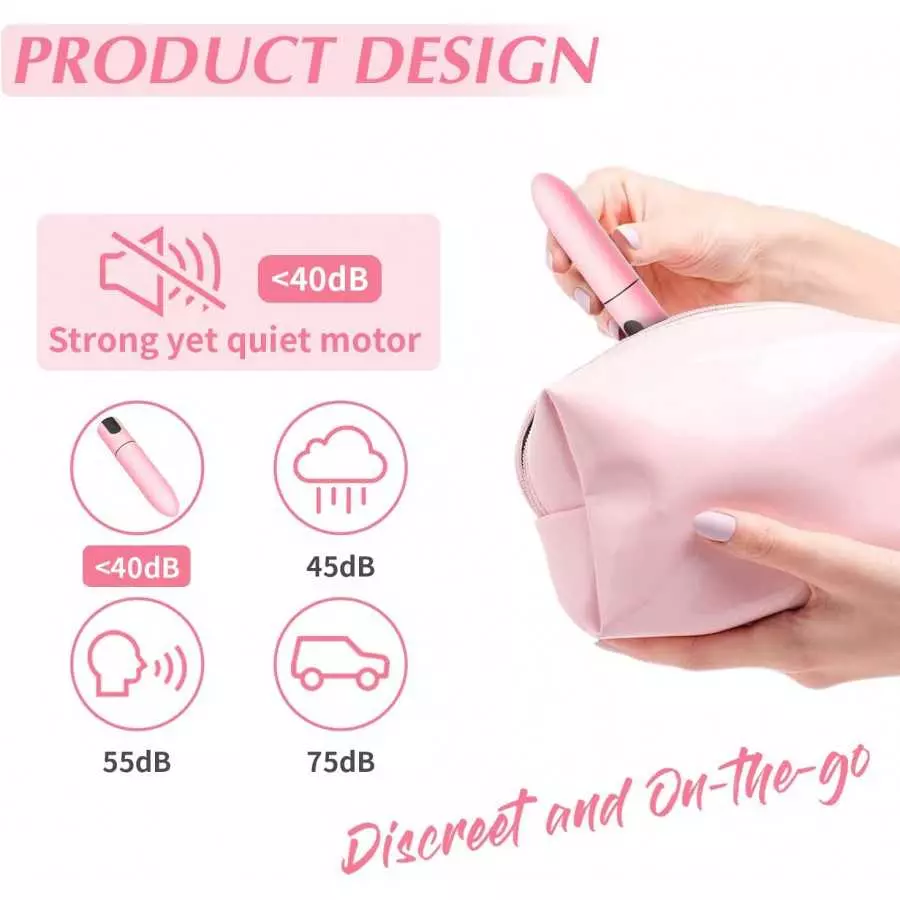 G Spot Bullet Vibrator Nipple Clitorals Stimulator USB Rechargeable for Travel - 10 Modes Portable Waterproof Mini Vaginal Anal 