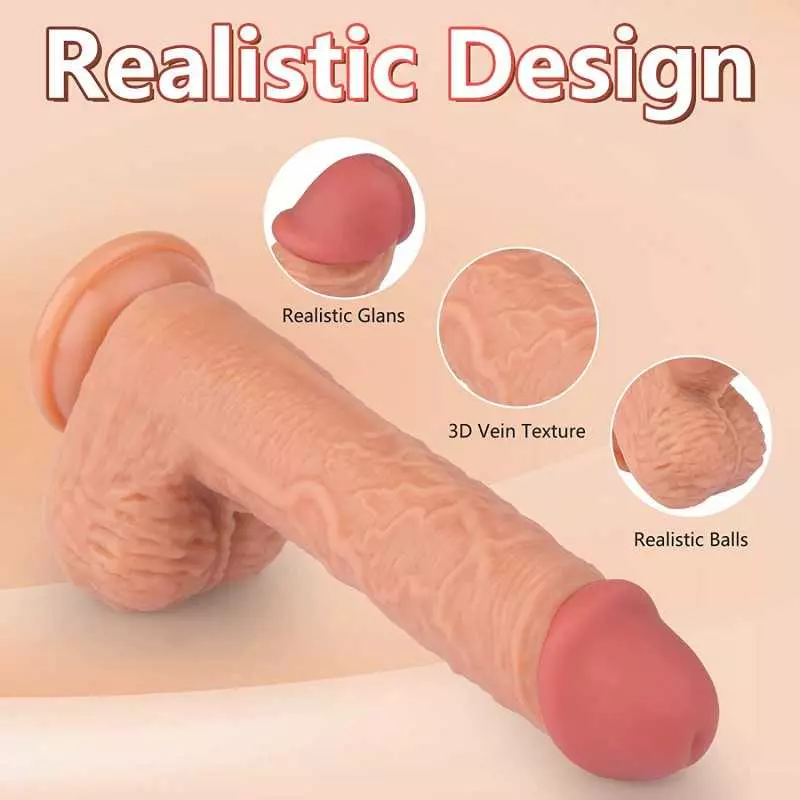 8.6 inch Thrusting Dildo Vibrator Sex Toys for Women, Vibrator Adult Sex Toys Realistic Vibrating Dildos with 3 Thrusting & Rota