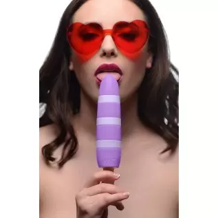 Cocksicle Fizzin 10X Popsicle Silicone Rechargeable Vibrator, Red