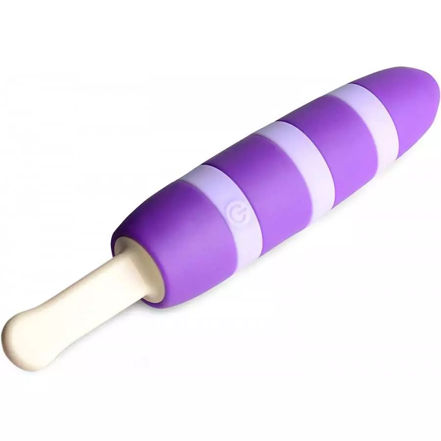 Cocksicle Fizzin 10X Popsicle Silicone Rechargeable Vibrator, Red