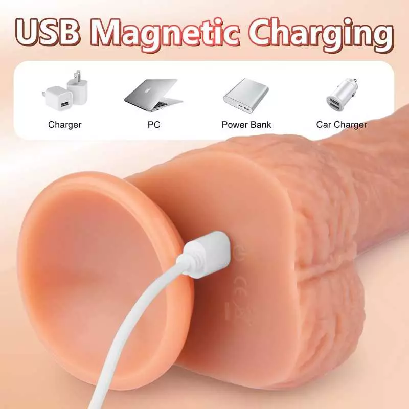 8.6 inch Thrusting Dildo Vibrator Sex Toys for Women, Vibrator Adult Sex Toys Realistic Vibrating Dildos with 3 Thrusting & Rota