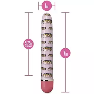 Blush The Collection Pride Vibe Bullet Adjustable Multi-Speed Vibrations Waterproof Vibrator, Sex Toy for Women, Pink Blush The Collection Pride Vibe Bullet Adjustable Multi-Speed Vibrations Waterproof Vibrator, Sex Toy for Women, Pink
