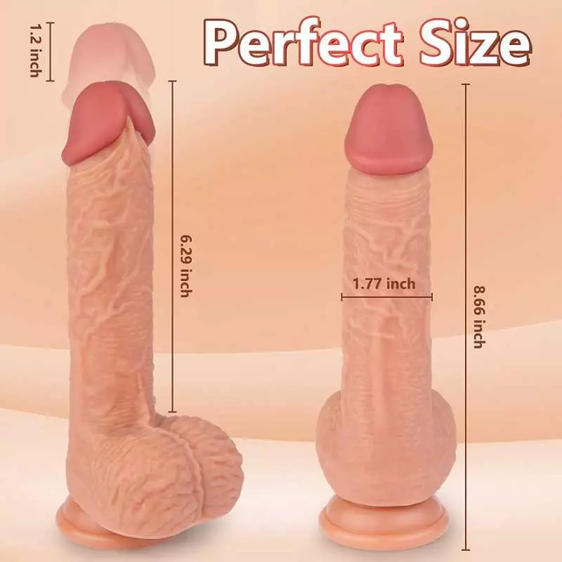 8.6 inch Thrusting Dildo Vibrator Sex Toys for Women, Vibrator Adult Sex Toys Realistic Vibrating Dildos with 3 Thrusting & Rota