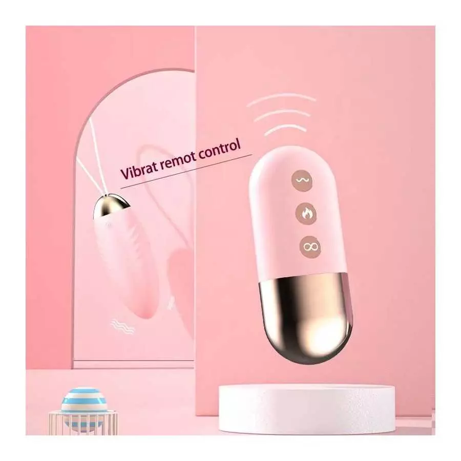 10 Speeds Remote Control USB Rechargeable Wireless Sex Vibrating Love Egg Vibrator (Pink Color)