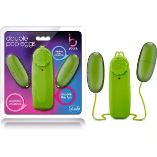 B Yours Double Pop Eggs - Remote Control Vibrator with Tunable Vibrations - Pleasure 2 Erogenous Zones at The Same Time - Perfec