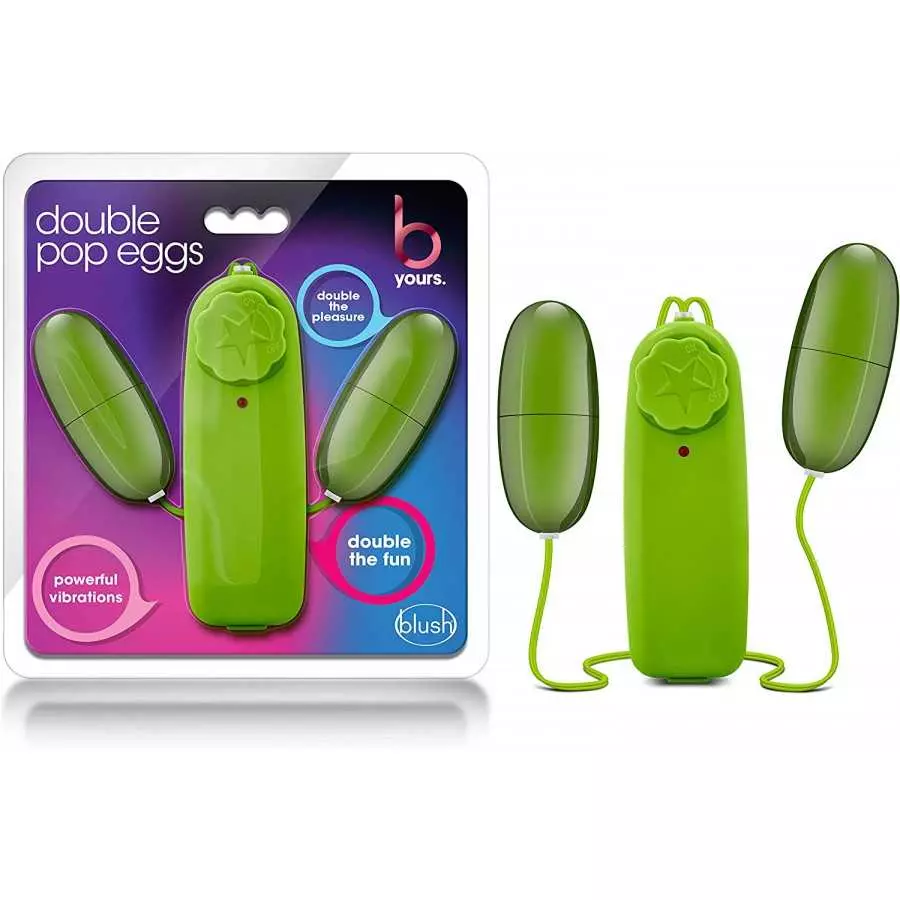 B Yours Double Pop Eggs - Remote Control Vibrator with Tunable Vibrations - Pleasure 2 Erogenous Zones at The Same Time - Perfec B Yours Double Pop Eggs - Remote Control Vibrator with Tunable Vibrations - Pleasure 2 Erogenous Zones at The Same Time - Perfec
