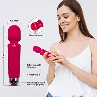 REJOY -Pink Personal Massager Wand, Rechargeable Wireless Waterproof Quiet