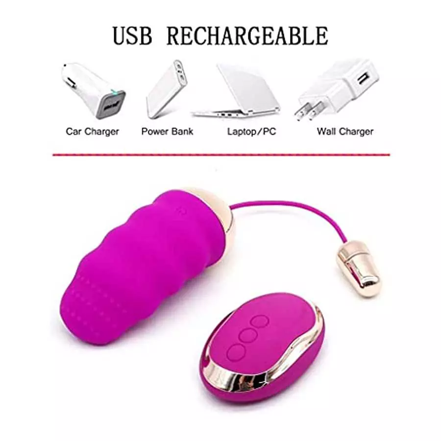 Leseox Remote Control G-Spot Clitoral Bullet Vibrator for Women, Rechargeable Stimulating Jump Egg for Clitoris Quick Orgasm, Mu