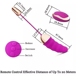 Leseox Remote Control G-Spot Clitoral Bullet Vibrator for Women, Rechargeable Stimulating Jump Egg for Clitoris Quick Orgasm, Mu Leseox Remote Control G-Spot Clitoral Bullet Vibrator for Women, Rechargeable Stimulating Jump Egg for Clitoris Quick Orgasm, Mu