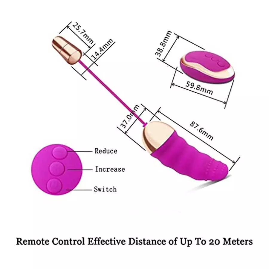 Leseox Remote Control G-Spot Clitoral Bullet Vibrator for Women, Rechargeable Stimulating Jump Egg for Clitoris Quick Orgasm, Mu