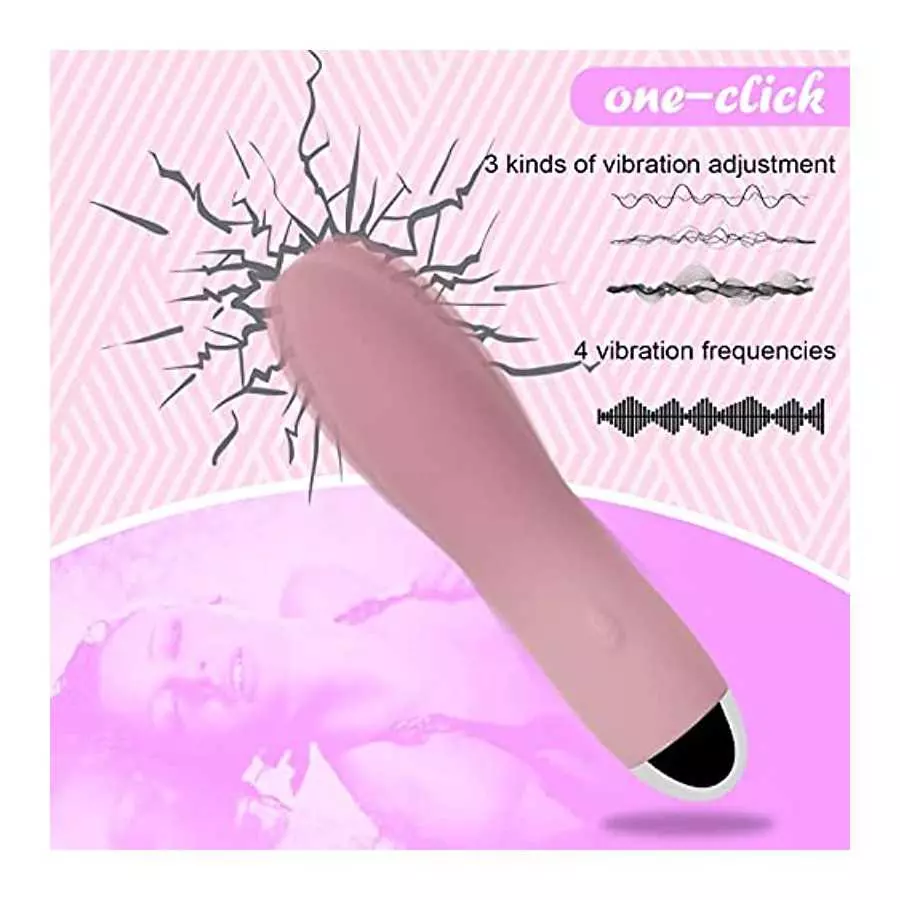 Bullet Vibrator - Portable Vaginal Clitoris Massager, Mini Dildo Nipple Stimulator, Magnetic USB Rechargeable with 7 Powerful Vi
