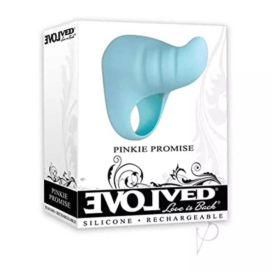 Evolved Love is Rechargeable Pinkie Promise Blue Finger Vibrator Evolved Love is Rechargeable Pinkie Promise Blue Finger Vibrator