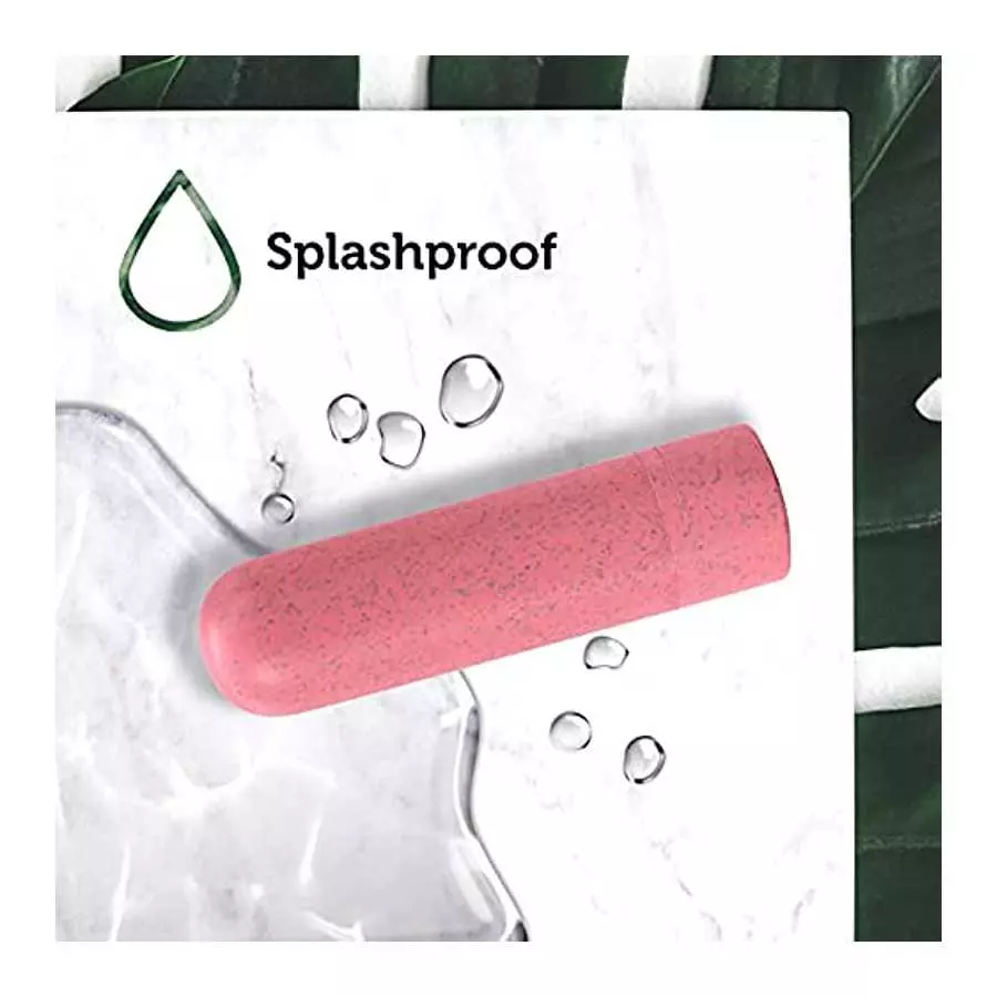 Blush Gaia Eco Bullet Powerful USB Rechargeable 10-Function Splashproof Biofeel Vibrator Sex Toy for Adults - Coral
