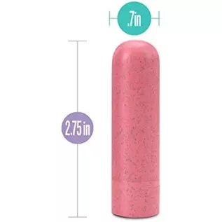 Blush Gaia Eco Bullet Powerful USB Rechargeable 10-Function Splashproof Biofeel Vibrator Sex Toy for Adults - Coral