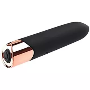 Gender X - The Gold Standard - Rechargeable Silicone Bullet - Black/Rose Gold