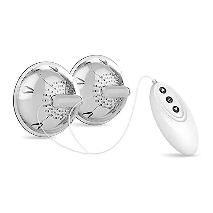 OMEKIIDA Nipple Suckers for Women Strong Sucking Stimulator Massager with 10 Vibration Modes & 2 Bullet Vibrators Sex Toys for W