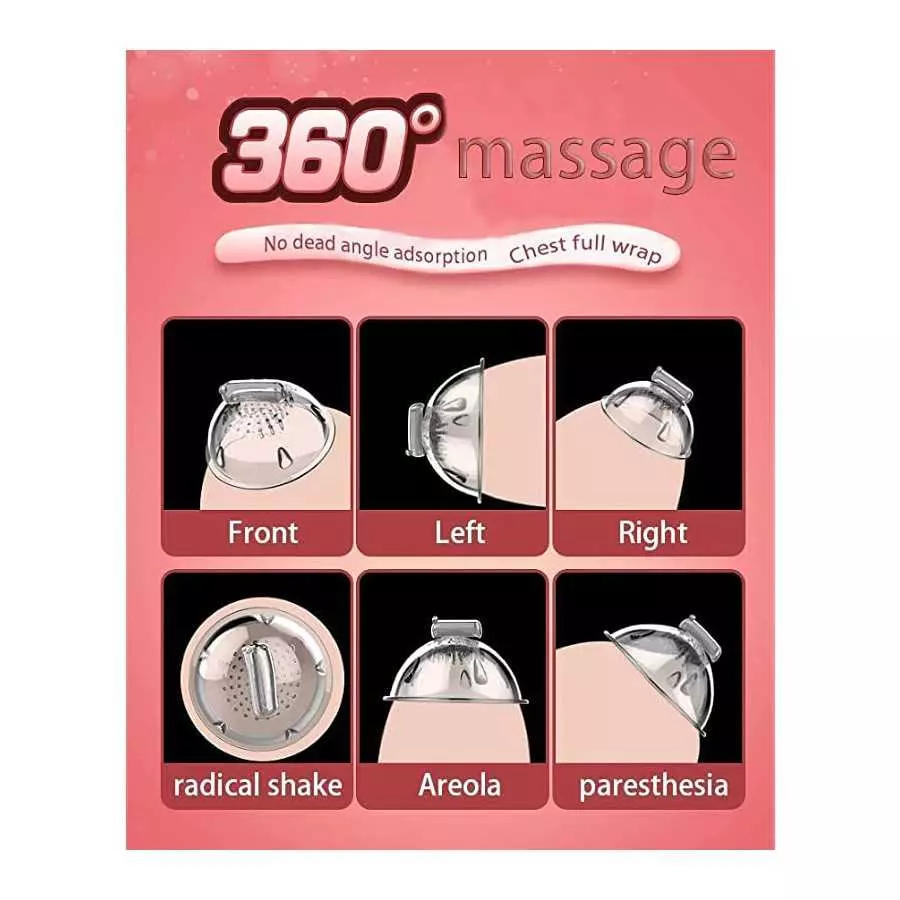 OMEKIIDA Nipple Suckers for Women Strong Sucking Stimulator Massager with 10 Vibration Modes & 2 Bullet Vibrators Sex Toys for W