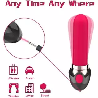 Bullet Vibrator Portable Sex Toys- G Spot Vaginal Anal Nipple Waterproof Massager with 10 Modes for Women.