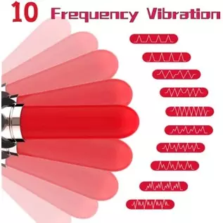 Bullet Vibrator Portable Sex Toys- G Spot Vaginal Anal Nipple Waterproof Massager with 10 Modes for Women.