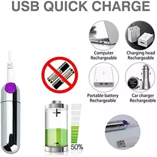 Bullet Vibrator, Dual Motor Mini Bullet Vibrator, G-spot Vibrator Clitoral Vibrator - with 10 Modes Vibrating Nipple Stimulator 