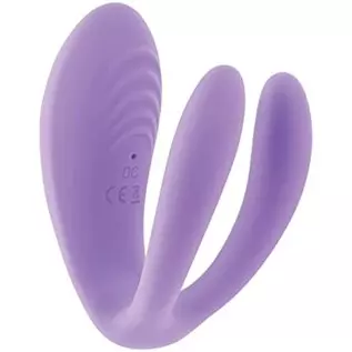 Petite Tickler Rechargeable Silicone Triple Stimulating Mini Vibrator - Purple