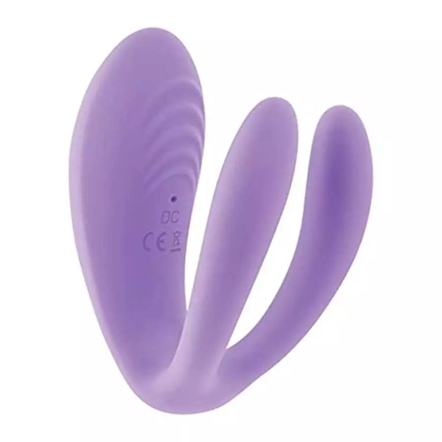 Petite Tickler Rechargeable Silicone Triple Stimulating Mini Vibrator - Purple