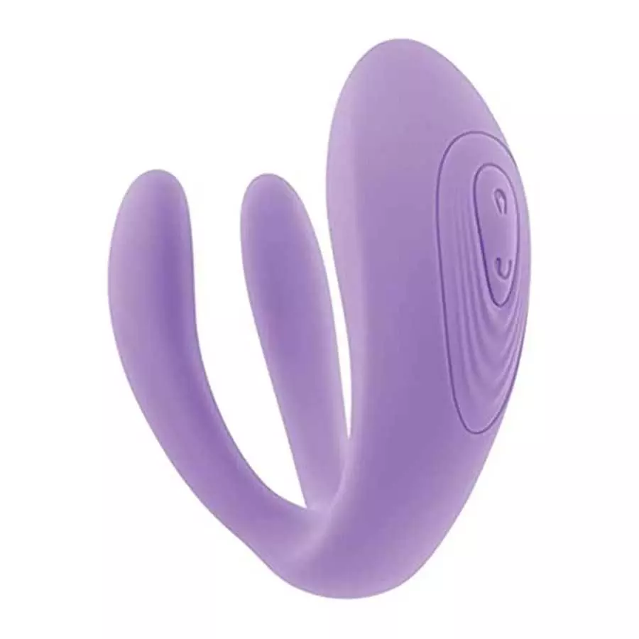 Petite Tickler Rechargeable Silicone Triple Stimulating Mini Vibrator - Purple