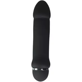 Trinity Vibes Multi Rhythm 5X Mode Vibrating Silicone Dildo, Black, (ad841)