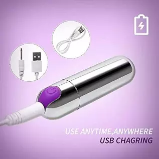 Electric 10 Modes Personal Bullet Massager Portable Bullet Tool Feminine Pleasure, Handheld Play Soft Smooth Toy Body Pleasure