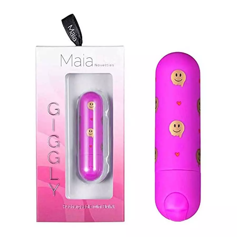 GIGGLY 10-Function Rechargeable Bullet Clitoral Vibrator Sex Toy