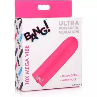 Bang! 10X Mega Silicone Vibrator - Blue, (AG749-Blue)