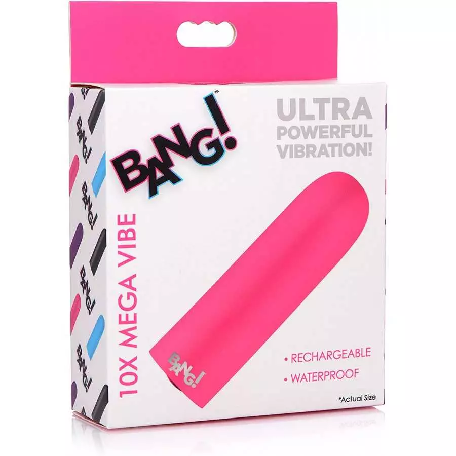 Bang! 10X Mega Silicone Vibrator - Blue, (AG749-Blue)