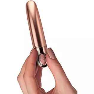 Ellipse Sensual Harmony Waterproof Silicone Bullet Vibrator Massager - Rose Gold