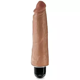 Pipedream Products King Cock  8" Vibrating Stiffy , Tan, 11.7 Lb