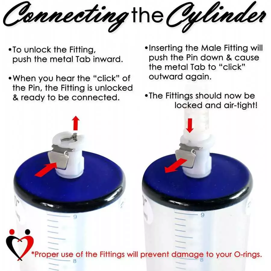 LeLuv Aero Blue Lightweight Penis Pump 12 inch Length x 2.50 inch Untapered Length Seamless Wide Flanged Cylinder