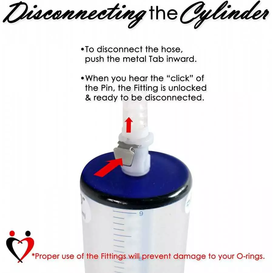 LeLuv Aero Blue Lightweight Penis Pump 12 inch Length x 2.50 inch Untapered Length Seamless Wide Flanged Cylinder